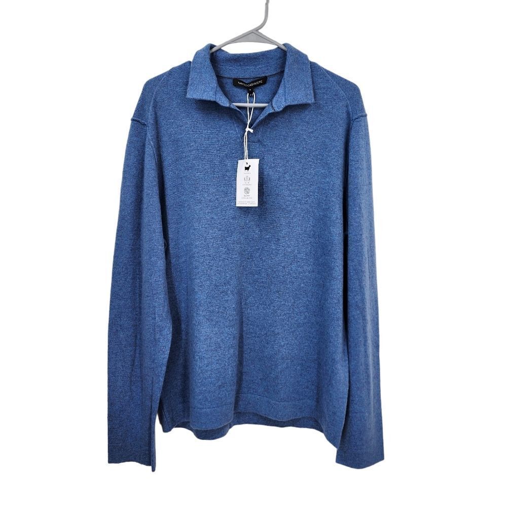 Naked Cashmere Women's Collared Split Neck 100% Cashmere Pullover Sweater - Xl